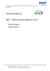 MDT Technologies KNX SCN-LCDGW.01 Technical Manual