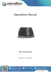 Parallax PDT-DVC-8219-I Operation Manual