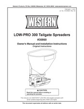 Western LOW-PRO 300 Owner's Manual And Installation Instructions