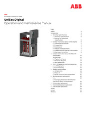 ABB UniSec Operation And Maintenance Manual