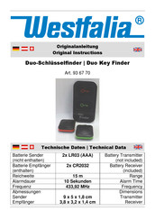 Westfalia 93 67 70 Original Instructions Manual