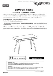 Piranha PC40 Assembly Instructions Manual