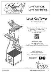 Refined Feline Lotus Cat Tower Assembly Instructions Manual