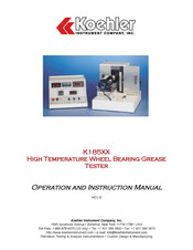 Koehler K185 Series Operation And Instruction Manual