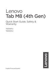 Lenovo Tab M8 TB300XU Quick Start Manual