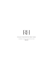 RH ITALIAN TRAVERTINE FIRE TABLE Assembly/Installation Instructions