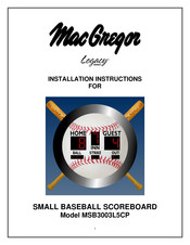 MACGREGOR Legacy Series Installation Instructions Manual