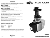 TOTAL chef TCSJ01 Owner's Manual & Recipe Manual