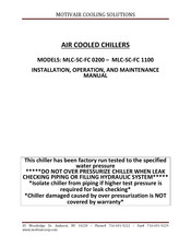 MOTIVAIR MLC-SC-FC 1100 Installation, Operation And Maintenance Manual