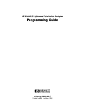 HP 8509A Programming Manual