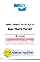 BENDIX VORAD VS-500 Operator's Manual
