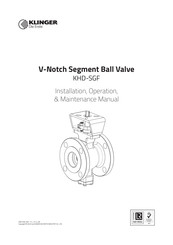 KLINGER KHD-SGF Installation, Operation & Maintenance Manual