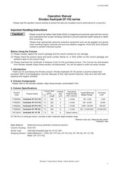 Shodex Asahipak GF-HQ Series Operation Manual