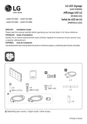 LG LAA015FL9B3 Installation Manual