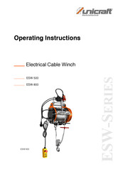 unicraft ESW 800 Operating Instructions Manual