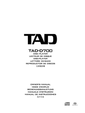 TAD TAD-D700 Owner's Manual