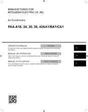 Mitsubishi Electric PAA-A24 AA1 Operation Manual