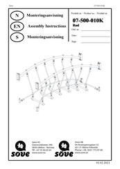 Sove Rod 07-500-010K Assembly Instructions Manual