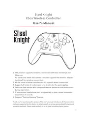 XBOX Steel Knight ZPPU000 User Manual