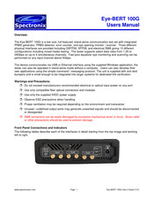 Spectronix Eye-BERT 100G User Manual