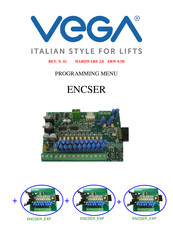 Vega ENCSER Programming Menu Manual
