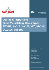 CarlStahl HKC Original Operating Instructions