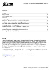 Storm Interface 420 Series Engineering Manual