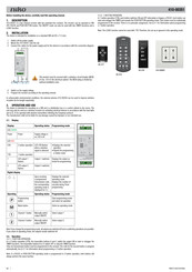 Niko 410-00351 Operating Manual