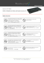 WaveSplitter WST-PMX001 Operation Manual