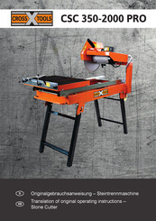 T.I.P. Cross Tools CSC 350-2000 PRO Translation Of Original Operating Instructions