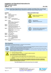 Mayr EAS 400 04.7 Series Installation And Operating Instructions Manual