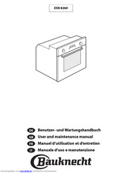 Bauknecht ESN 8260 User And Maintenance Manual
