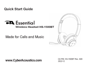 Cyber Acoustics HS-1500BT Quick Start Manual