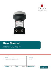Triax TWB 40 User Manual