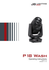 Jb-Lighting P18 Wash HP Operating Instructions Manual