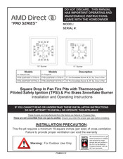 AMD DIrect FPB-26SPSSF18TPSI-P Installation And Operating Instructions Manual