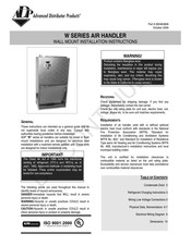 Adp W Series Installation Instructions Manual