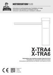 Motorisation+ X-TRA6 Instructions And Warnings For Installation And Use