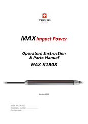 TERMA MAX K180S Operator's Manual