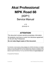 Akai MPK Road 88 Service Manual