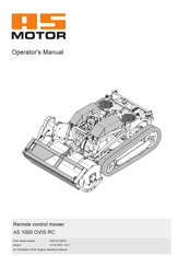 AS MOTOR AS 1000 OVIS RC Operator's Manual