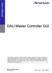 Renesas DALI Master Controller GUI User Manual