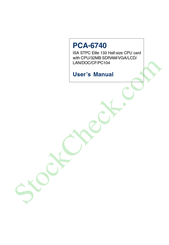 Advantech PCA-6740 User Manual