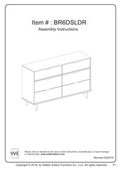 Walker Edison BR6DSLDR Assembly Instructions Manual