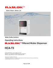 RASLOK HCA-T3 Operating Instructions Manual