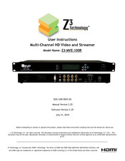 Z3 Technology Z3-MVE-100R User Instructions