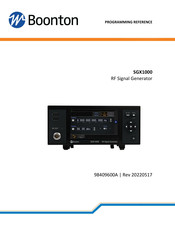 Boonton SGX1000 Series Programming Reference Manual