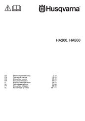 Husqvarna HA860 Operator's Manual