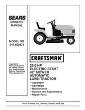 Sears CRAFTSMAN 944.605931 Owner's Manual