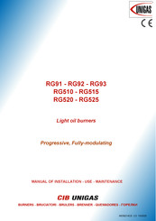 CIB UNIGAS RG510 Manual Of Installation - Use - Maintenance